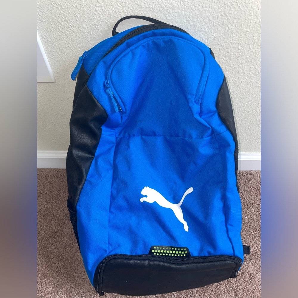 Puma Electric Blue Soccer Backpack Bag Tote
